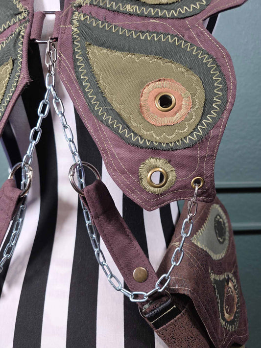 Butterfly holster bag, green, size S - M