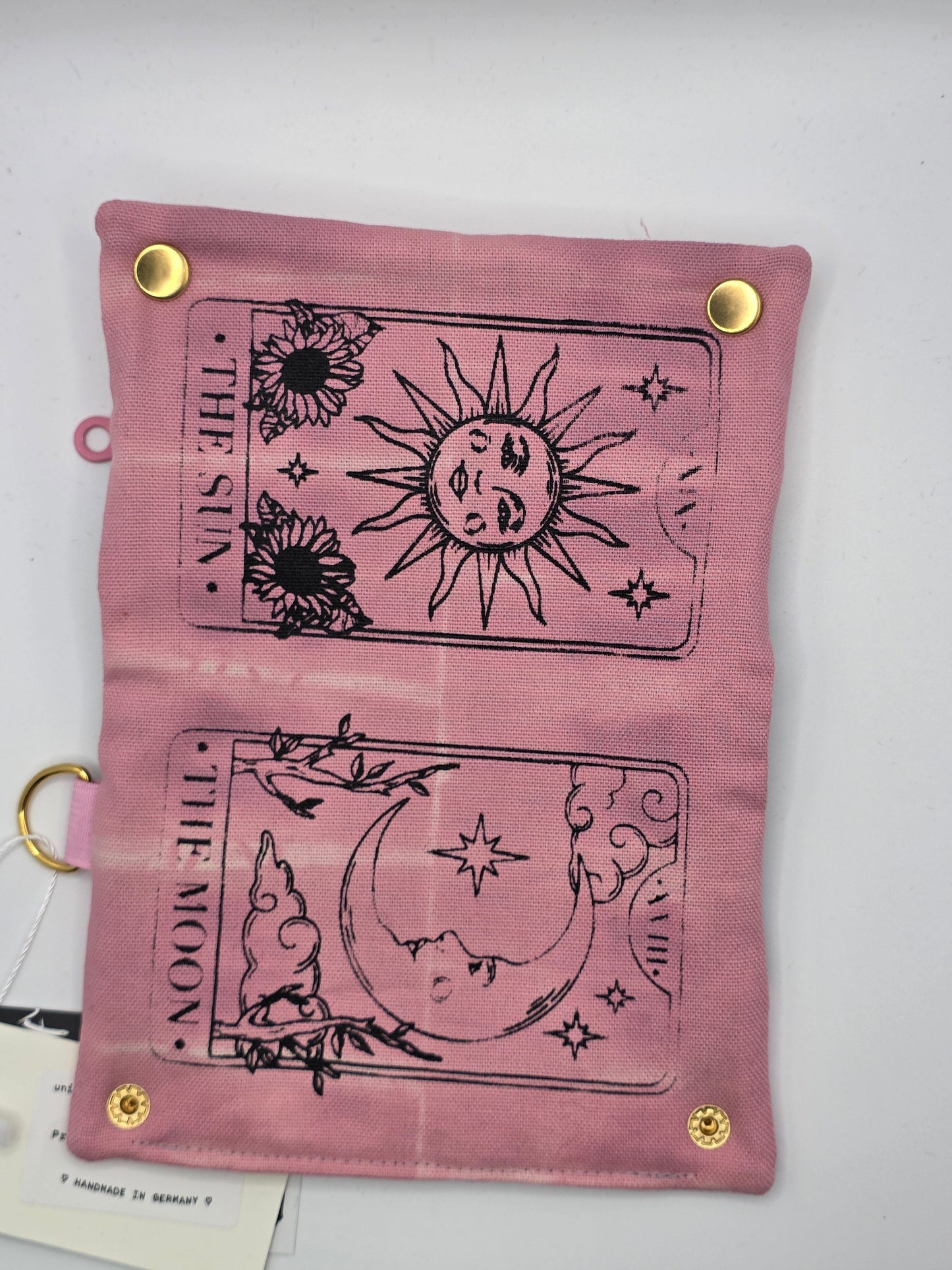 3.10 Tabacco pouch, Sun&Moon Tarot, pink batik - DIE FRECHE GÖRE