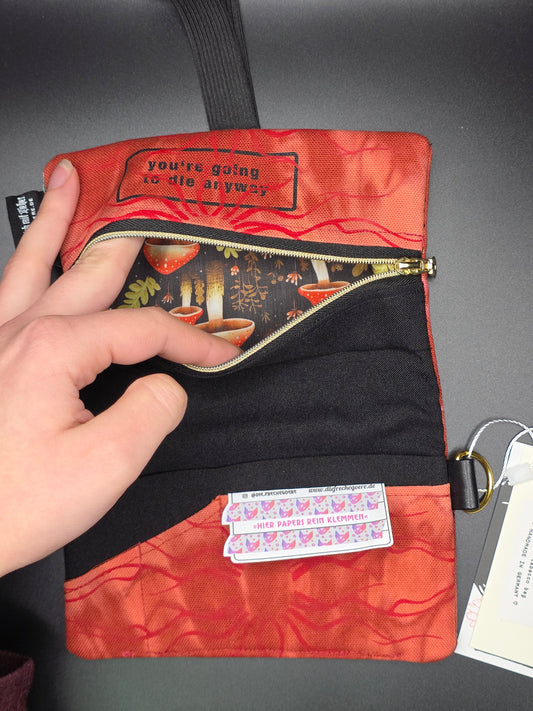 5.10 Tabacco pouch, Tribals, rust red batik - DIE FRECHE GÖRE