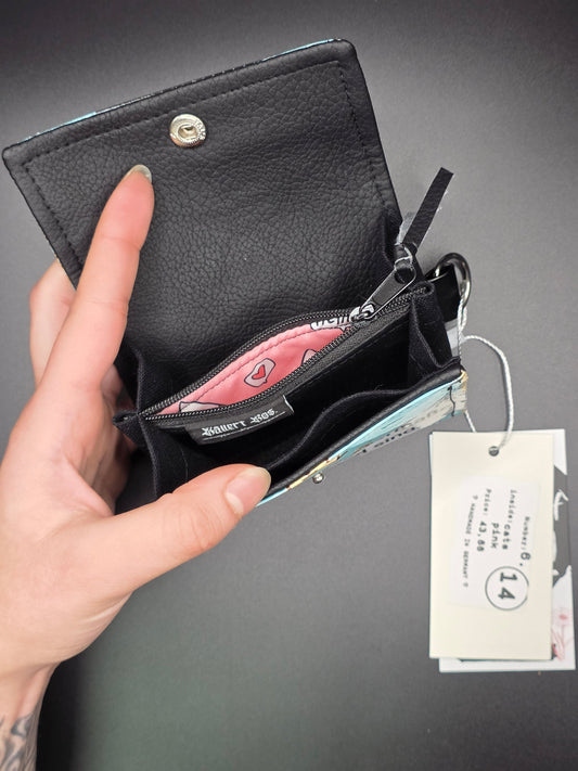6.14 upcycling wallet - CATS PINK - DIE FRECHE GÖRE