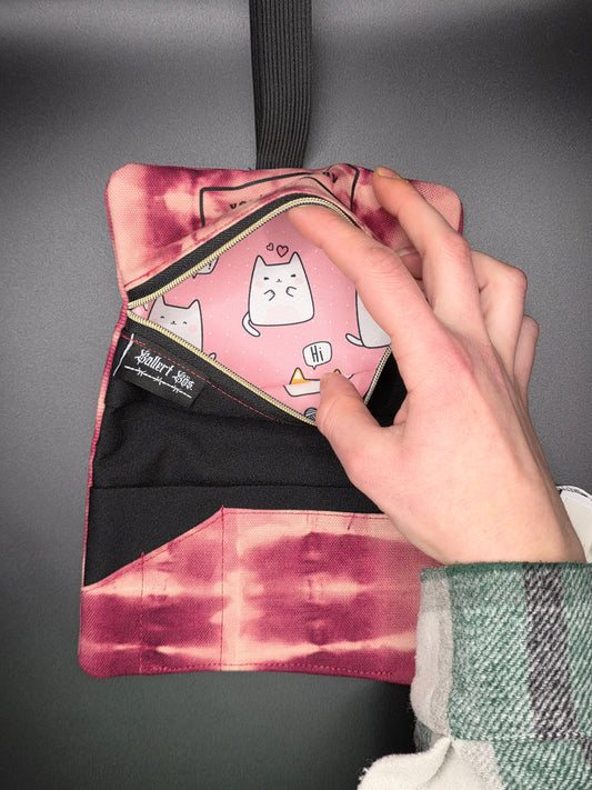 7.4 Tabacco pouch, Tribals, Bordeaux batik - DIE FRECHE GÖRE