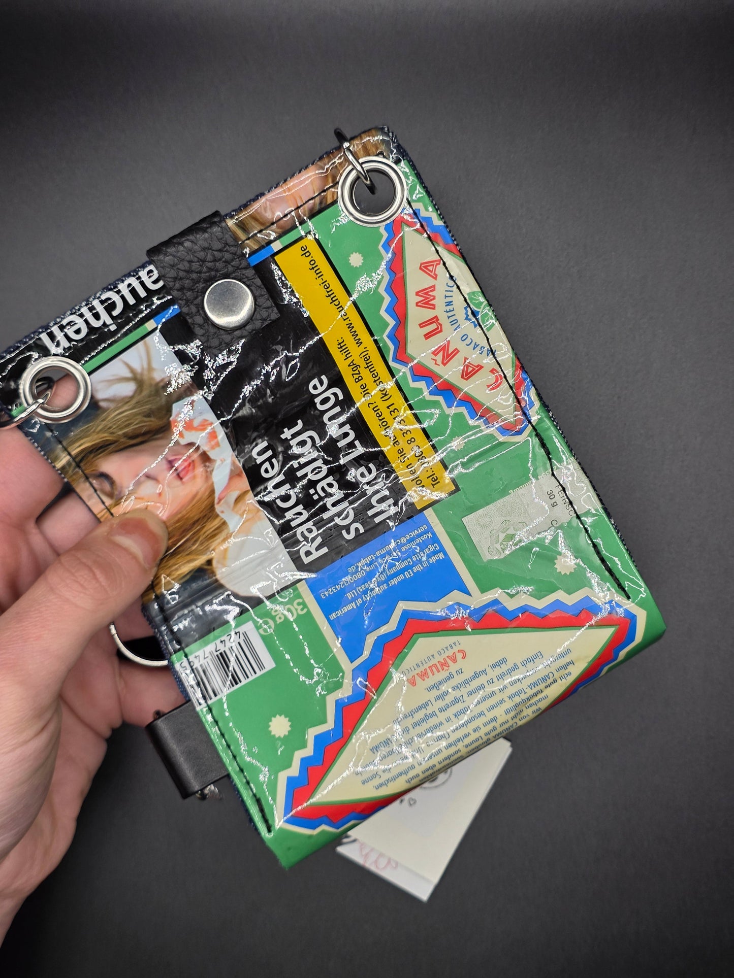 8.5 upcycling wallet - BEIGE CATS - DIE FRECHE GÖRE