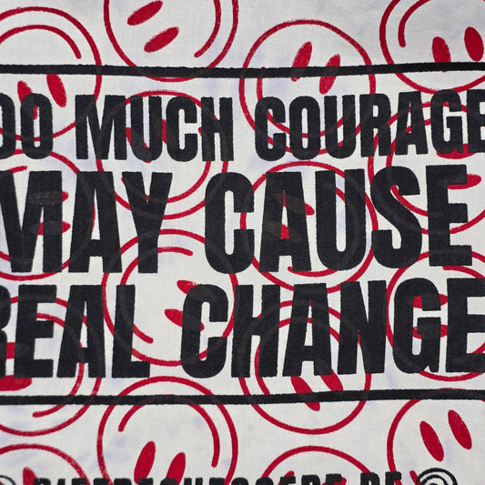 Einkaufstasche "REAL CHANGE" - handbedruckt - Nr. 2 - DIE FRECHE GÖRE