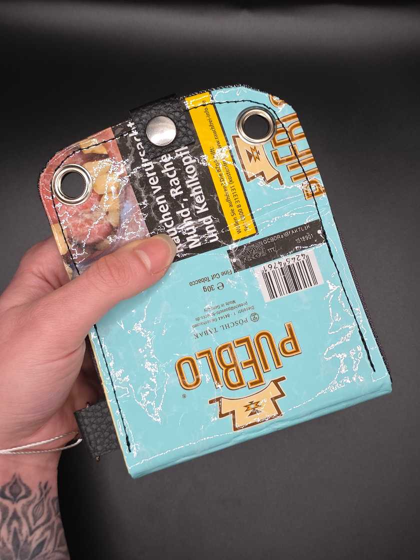 10.6 wallet - upcycled, happy cats