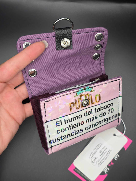 W17.5 wallet - upcycled, cats ✨️holo glass✨️