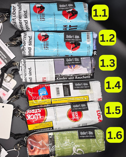 1.1-6 xtra long Boxy Bags Charm - upcycled, inkl. Joint Tube