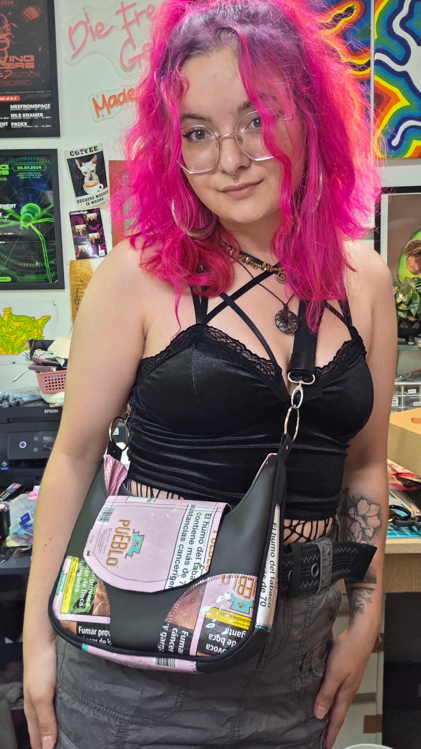 Tabak Handtasche, Version 2 - rosa