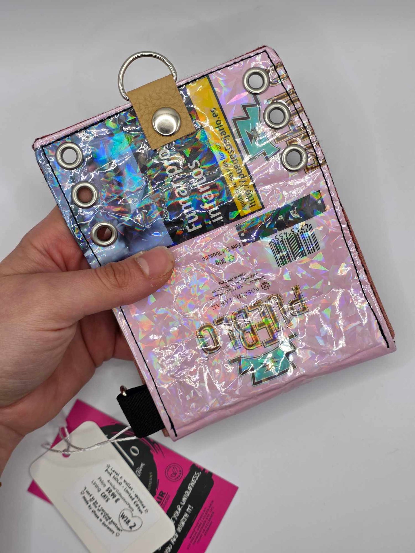 W18.2 wallet - upcycled ✨️holo glas✨️