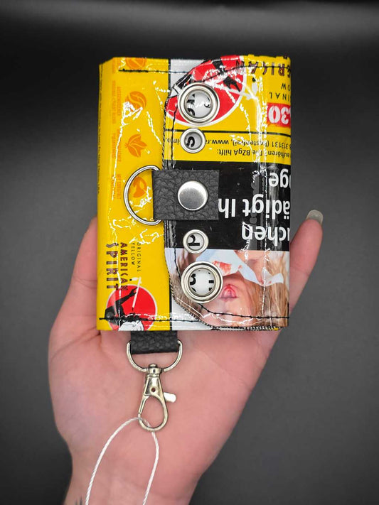 10.8 wallet - upcycled, black&white cats