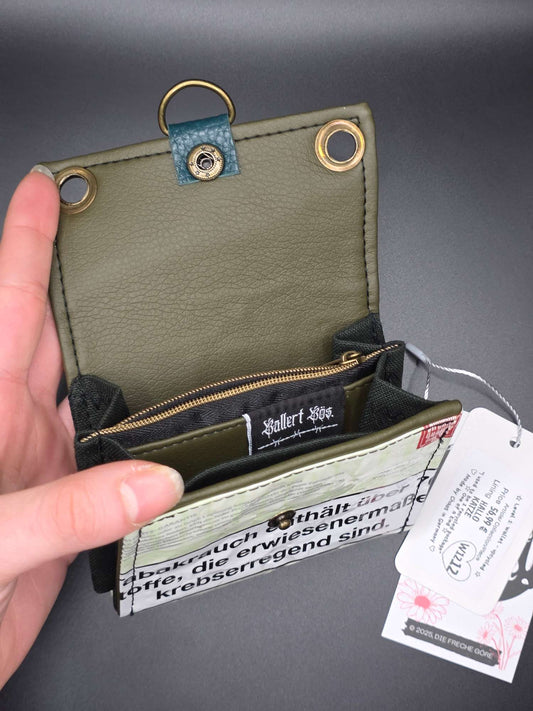 W12.12 wallet - upcycled, Hallo Katze