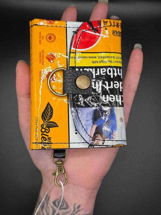 10.12 wallet - upcycled, beige cats