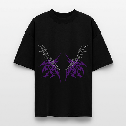 Underboob Tribals Oversized Unisex Bio T-Shirt - Lila - Schwarz