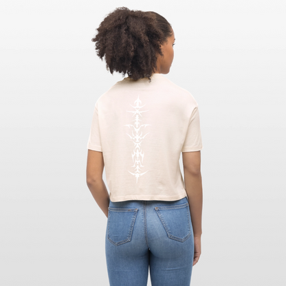 Underboob Tribals Boxy Damen T-Shirt - verschiedene Farben - Weißgrau