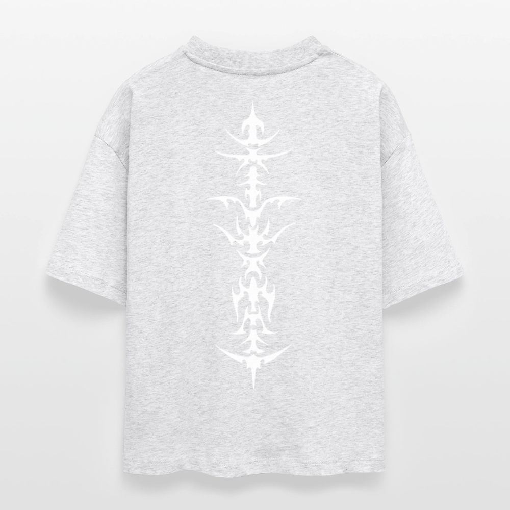 Underboob Tribals Boxy Damen T-Shirt - verschiedene Farben - Weiß meliert