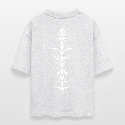 Underboob Tribals Boxy Damen T-Shirt - verschiedene Farben - Weiß meliert