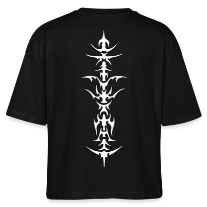 Underboob Tribals Boxy Damen T-Shirt - verschiedene Farben - Schwarz