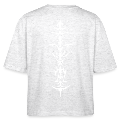 Underboob Tribals Boxy Damen T-Shirt - verschiedene Farben - Weiß meliert