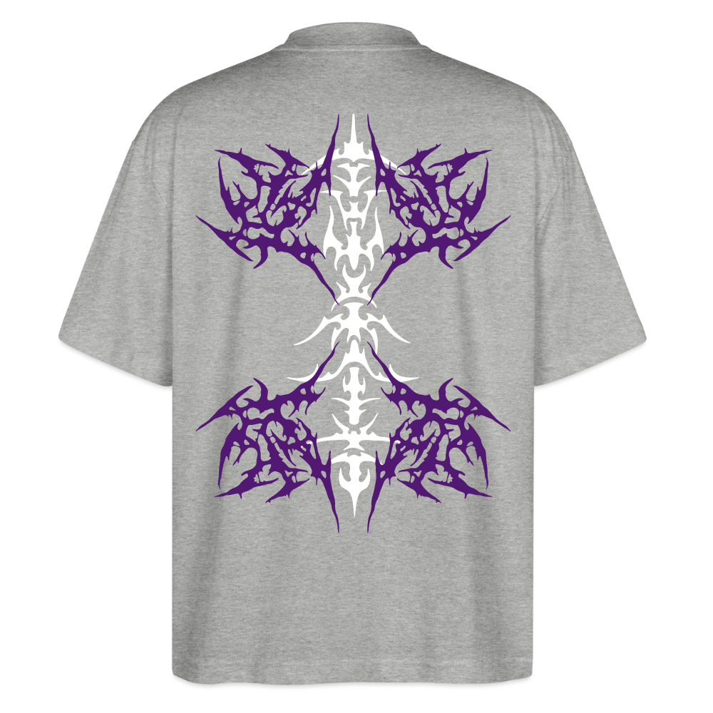Underboob Tribals Oversized Unisex Bio T-Shirt - Lila - Grau meliert