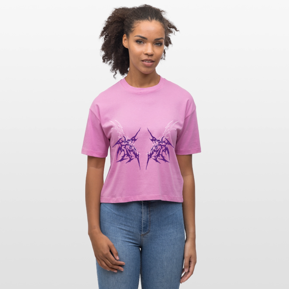 Underboob Tribals Boxy Damen T-Shirt - verschiedene Farben - Pink