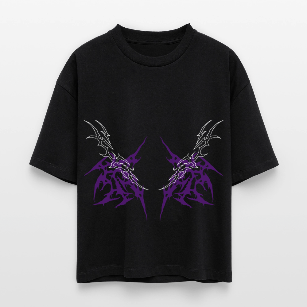 Underboob Tribals Boxy Damen T-Shirt - verschiedene Farben - Schwarz