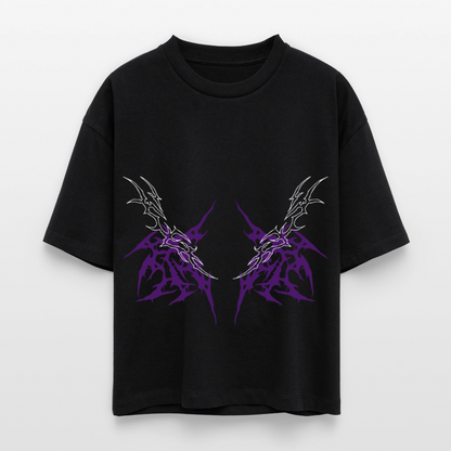 Underboob Tribals Boxy Damen T-Shirt - verschiedene Farben - Schwarz