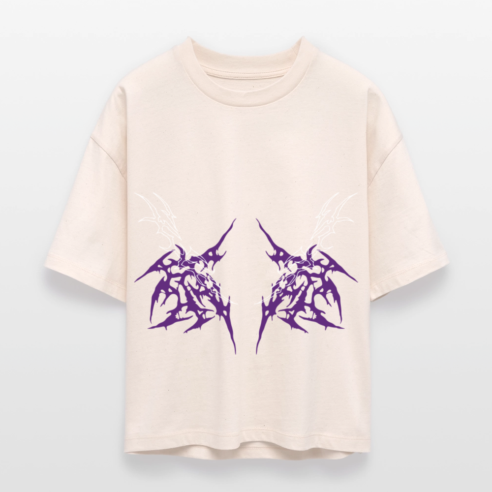 Underboob Tribals Boxy Damen T-Shirt - verschiedene Farben - Weißgrau