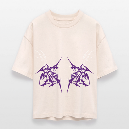 Underboob Tribals Boxy Damen T-Shirt - verschiedene Farben - Weißgrau
