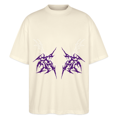 Underboob Tribals Oversized Unisex Bio T-Shirt - Lila - Weißgrau
