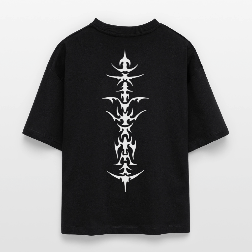 Underboob Tribals Boxy Damen T-Shirt - verschiedene Farben - Schwarz