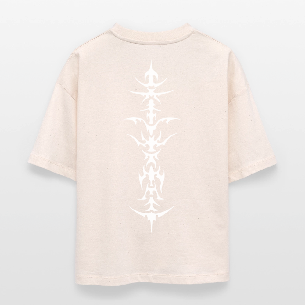 Underboob Tribals Boxy Damen T-Shirt - verschiedene Farben - Weißgrau