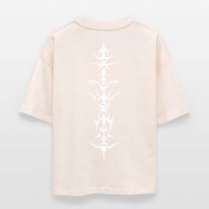 Underboob Tribals Boxy Damen T-Shirt - verschiedene Farben - Weißgrau
