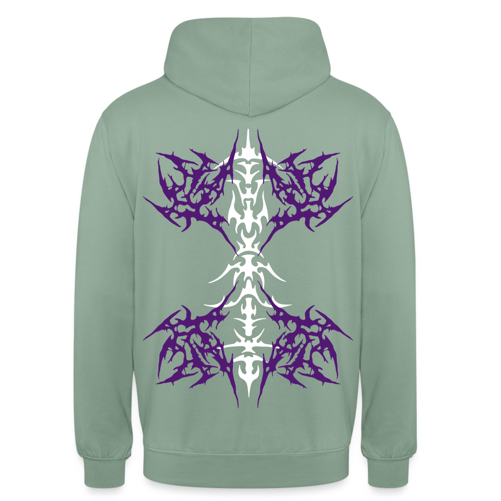 Underboob Tribals Oversized Unisex Hoodie - verschiedene Farben - Graugrün
