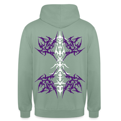 Underboob Tribals Oversized Unisex Hoodie - verschiedene Farben - Graugrün