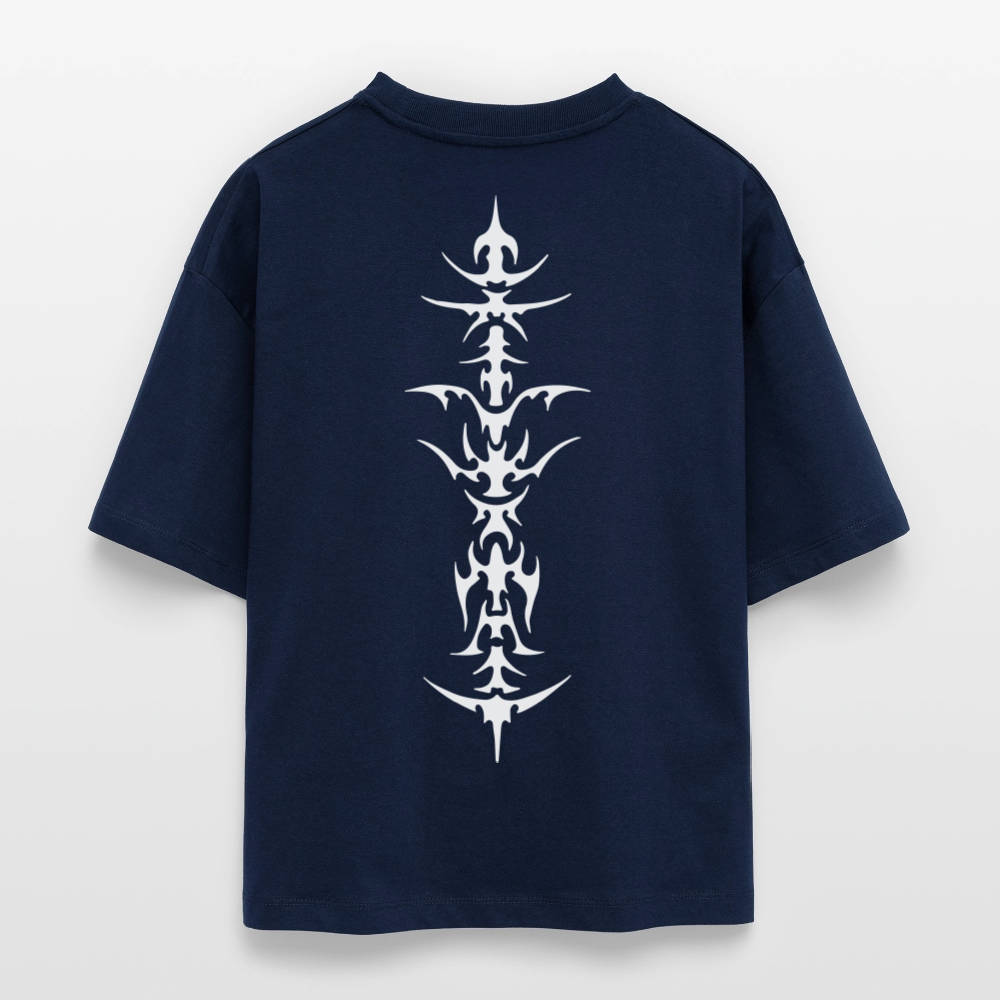 Underboob Tribals Boxy Damen T-Shirt - verschiedene Farben - Navy
