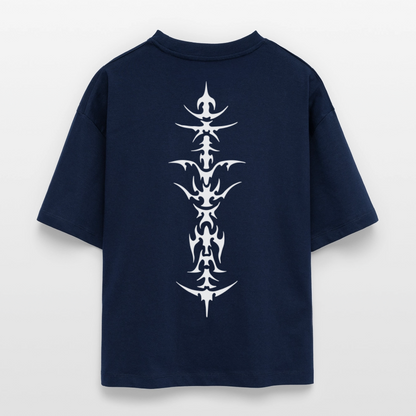 Underboob Tribals Boxy Damen T-Shirt - verschiedene Farben - Navy