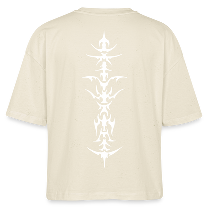Underboob Tribals Boxy Damen T-Shirt - verschiedene Farben - Weißgrau