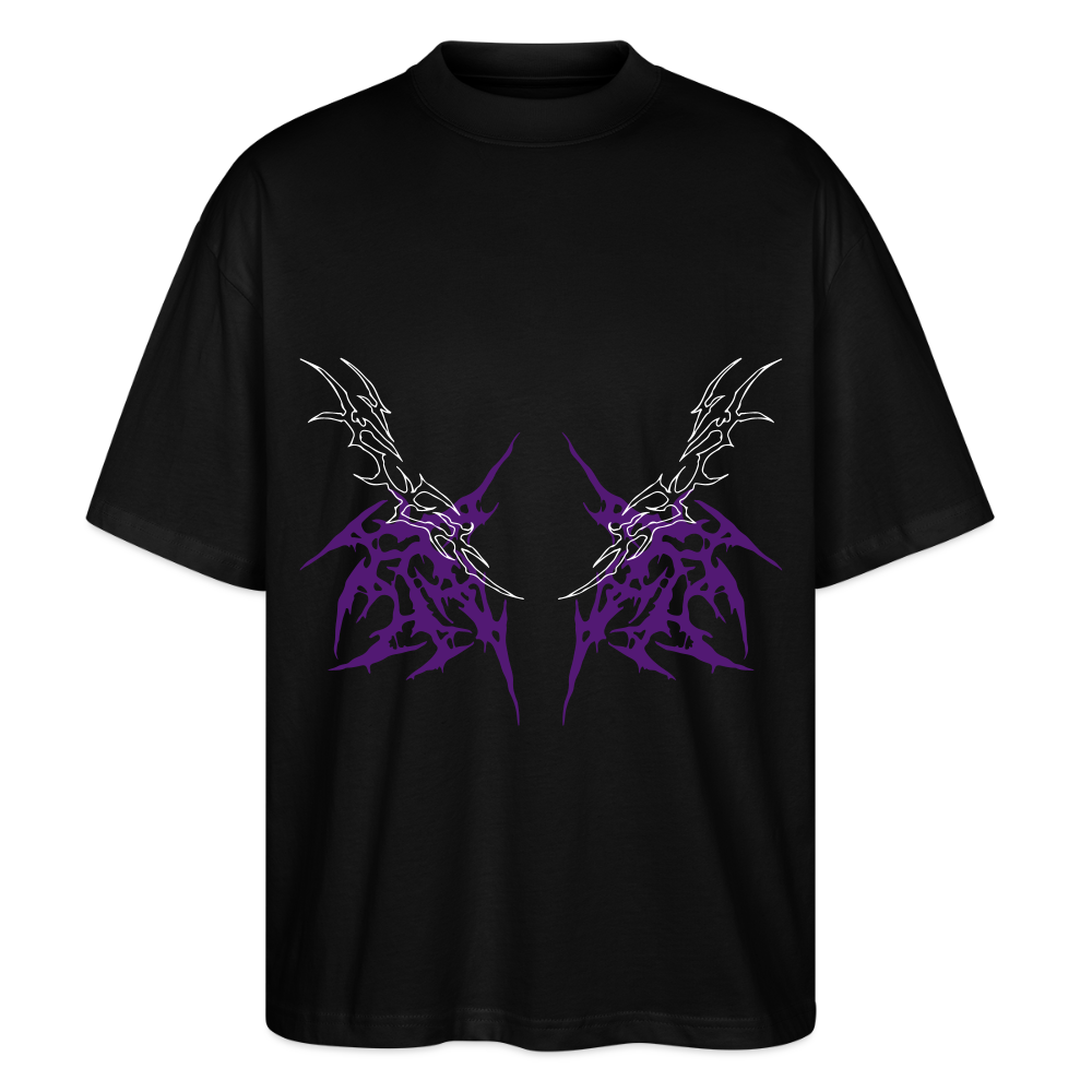 Underboob Tribals Oversized Unisex Bio T-Shirt - Lila - Schwarz