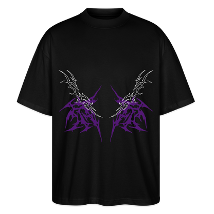 Underboob Tribals Oversized Unisex Bio T-Shirt - Lila - Schwarz