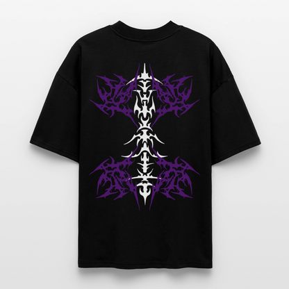 Underboob Tribals Oversized Unisex Bio T-Shirt - Lila - Schwarz