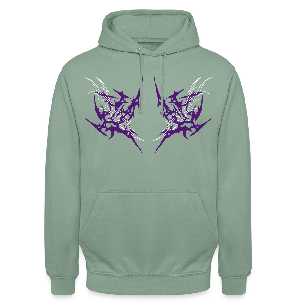 Underboob Tribals Oversized Unisex Hoodie - verschiedene Farben - Graugrün