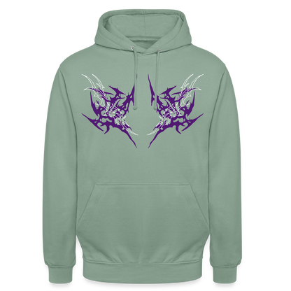 Underboob Tribals Oversized Unisex Hoodie - verschiedene Farben - Graugrün