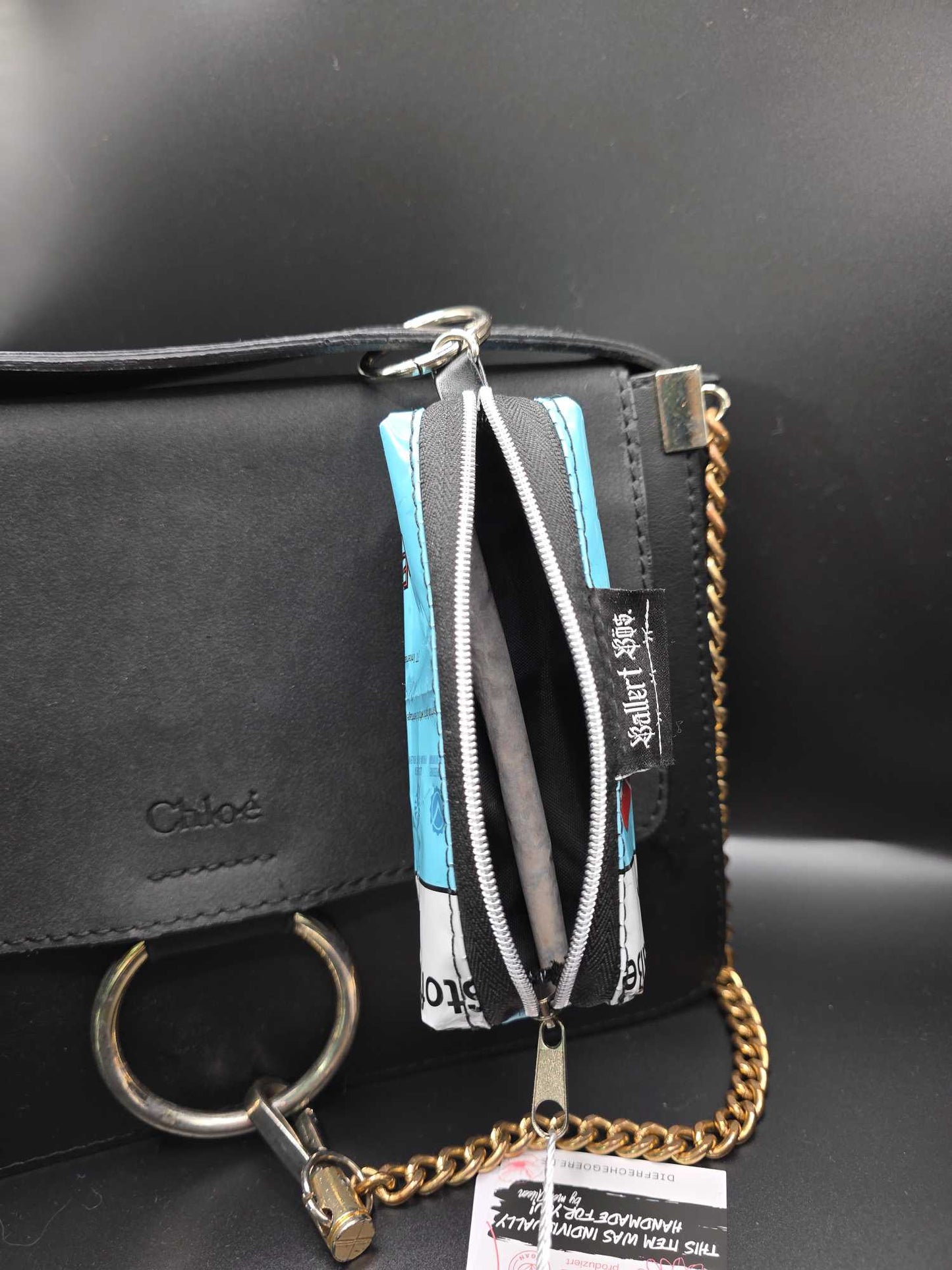 Mini Boxy Bag Charm, Joint-Carry-Bag - Upcycled