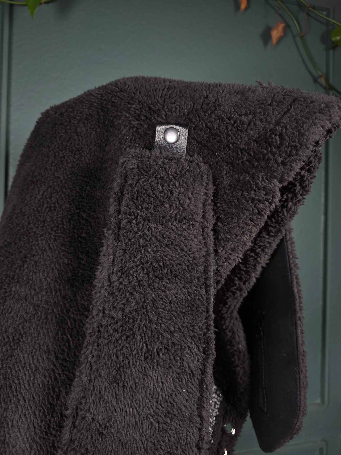 1.1 Bunny hood, hidden ear pockets, black