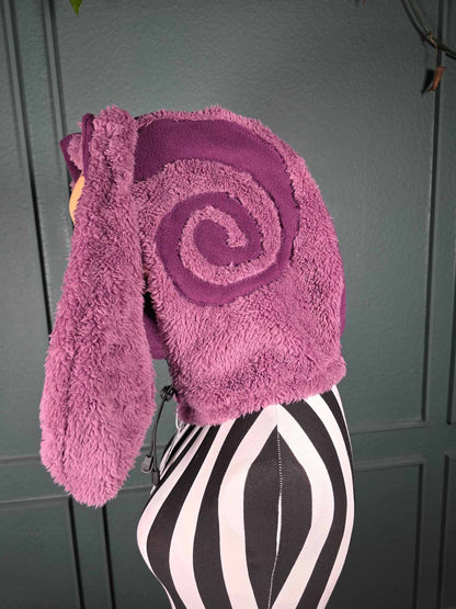 1.2 Bunny Balaclava, hidden ear pockets, mauve