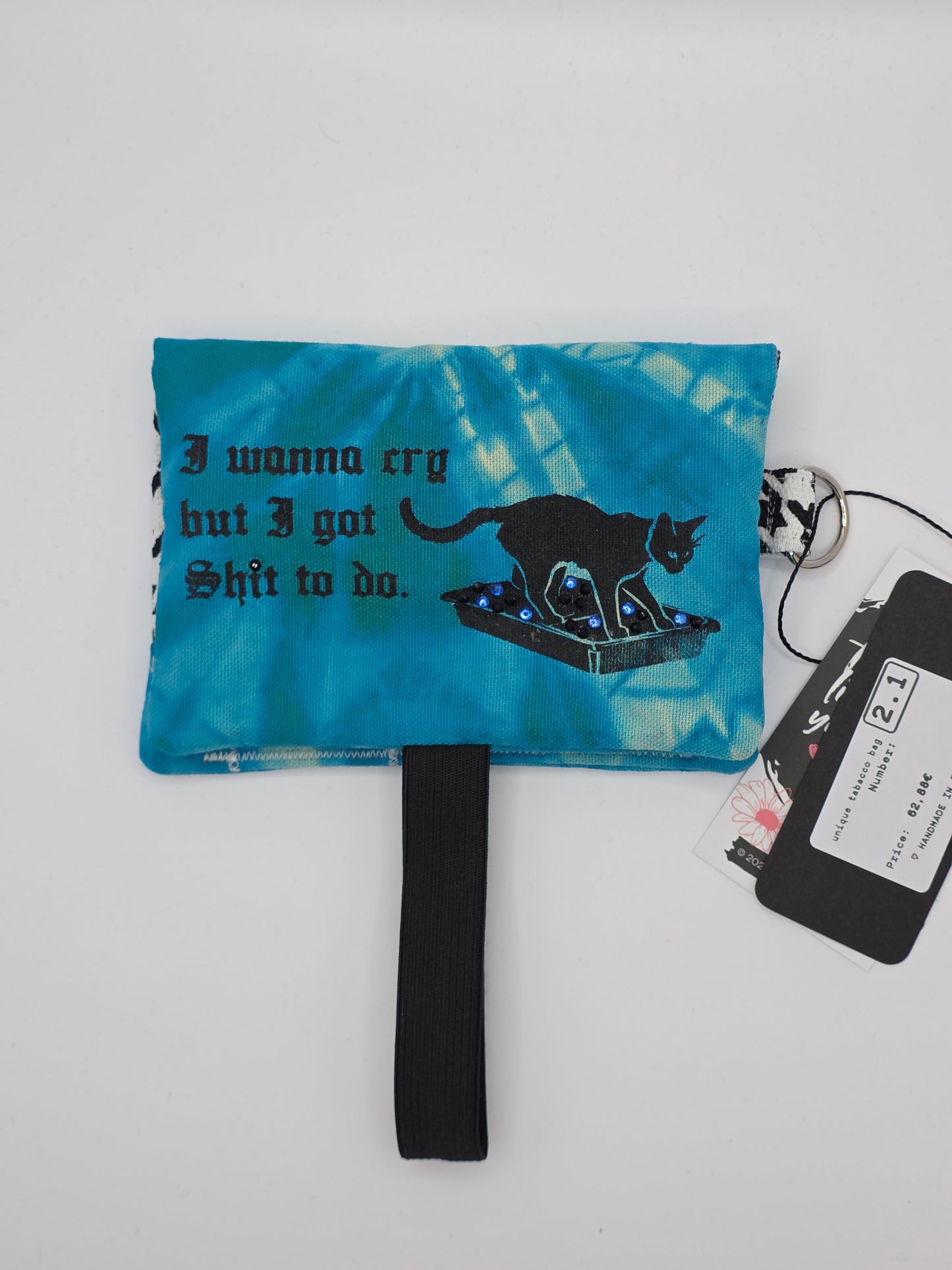 2.1 Tabacco pouch - blue batik - DIE FRECHE GÖRE