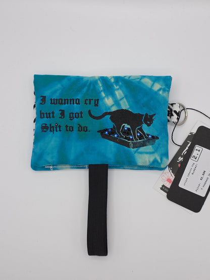 2.1 Tabacco pouch - blue batik - DIE FRECHE GÖRE