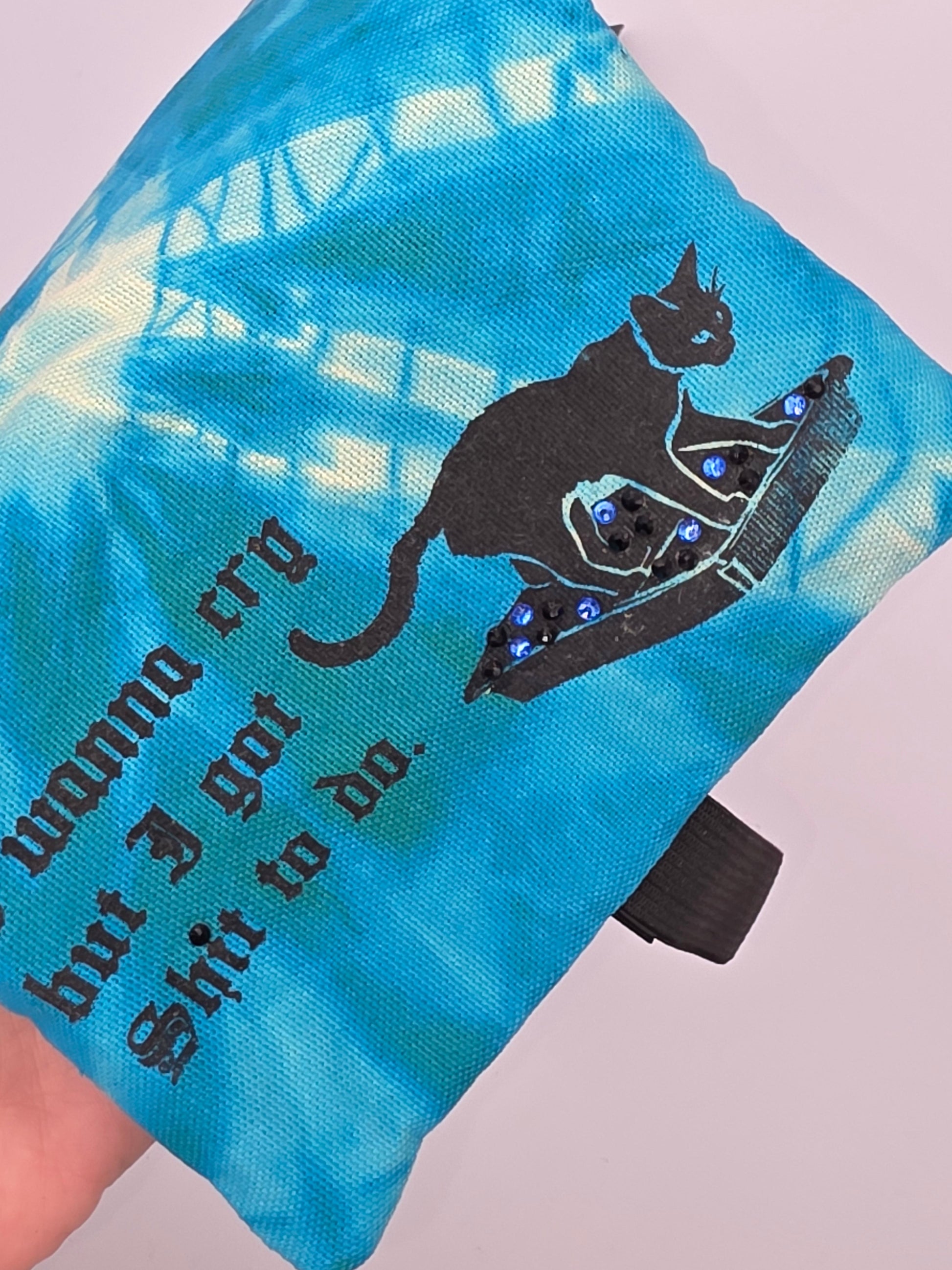 2.1 Tabacco pouch - blue batik - DIE FRECHE GÖRE