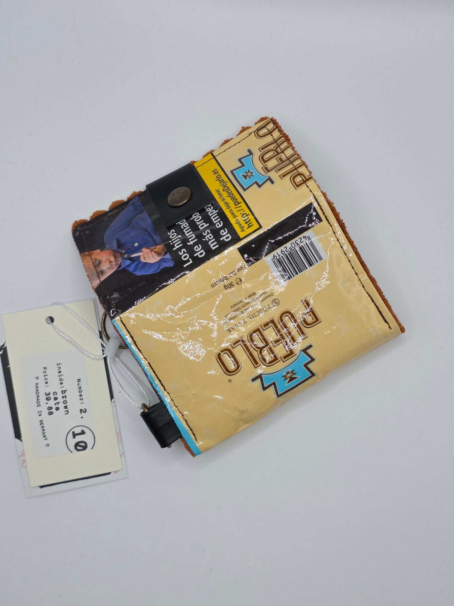 2.10 upcycling wallet - BROWN CATS - DIE FRECHE GÖRE