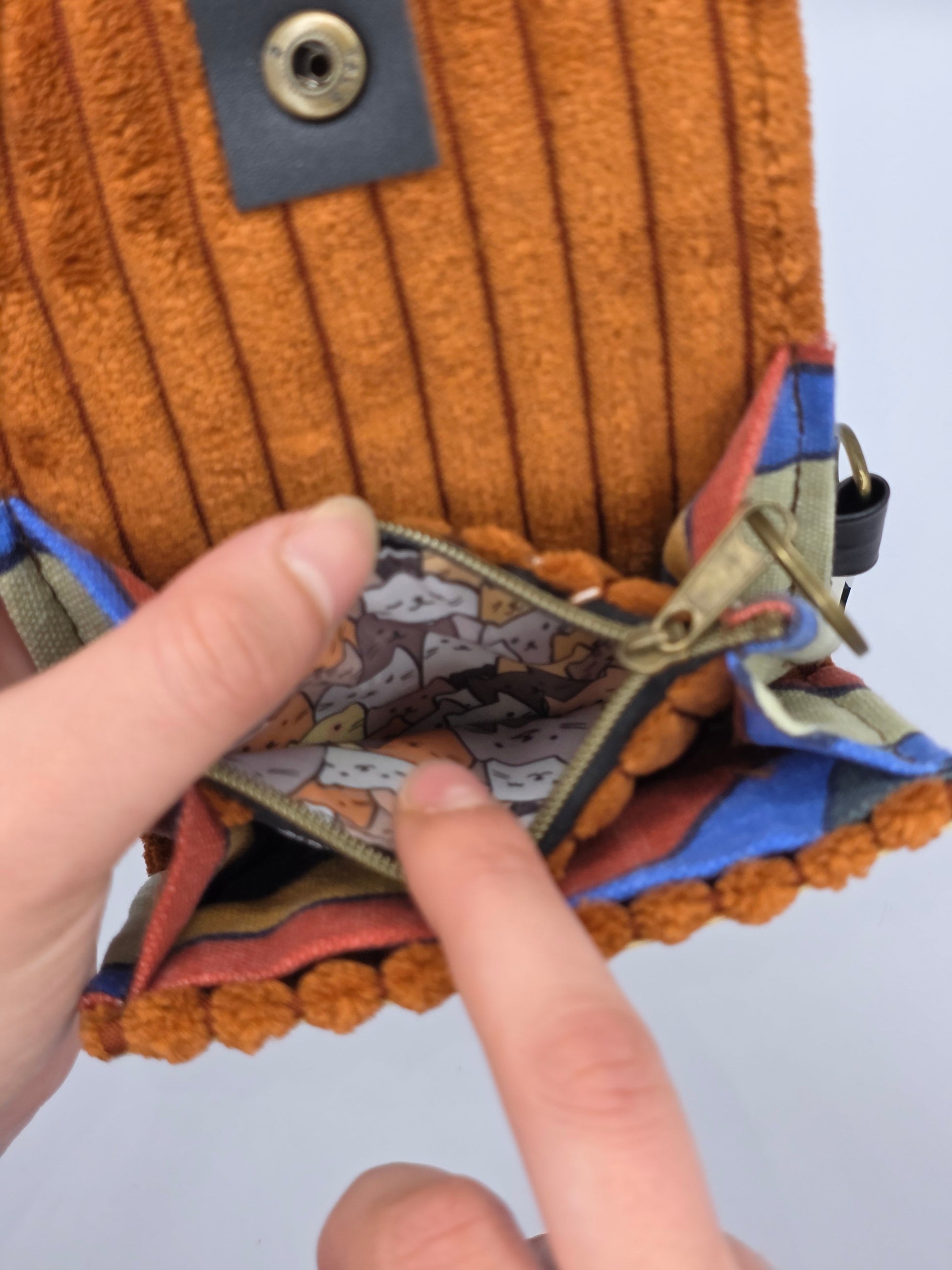 2.10 upcycling wallet - BROWN CATS - DIE FRECHE GÖRE