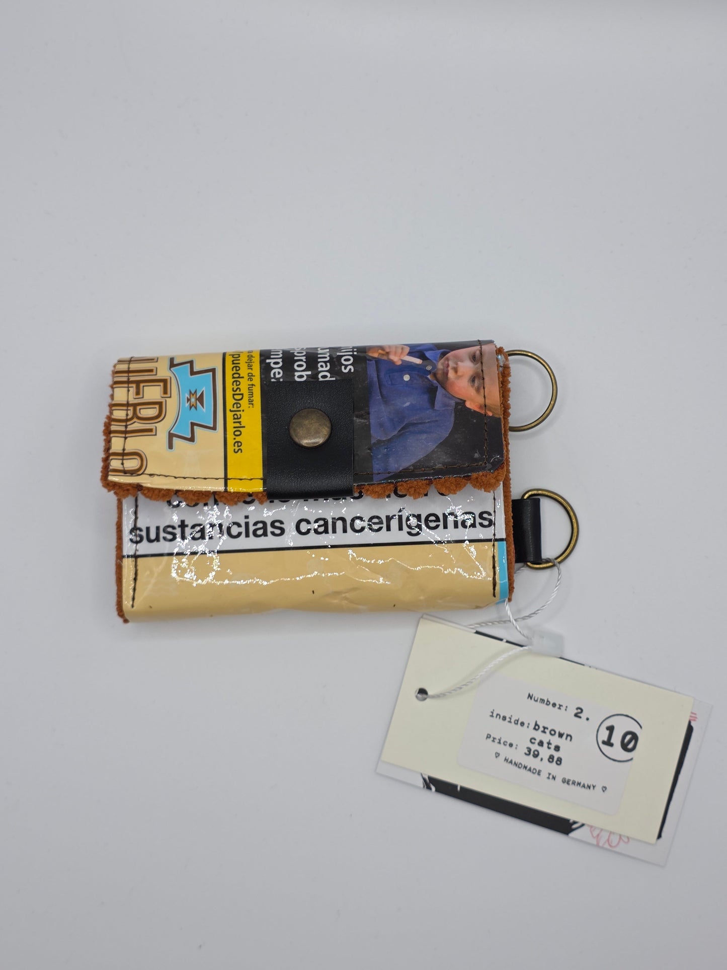 2.10 upcycling wallet - BROWN CATS - DIE FRECHE GÖRE